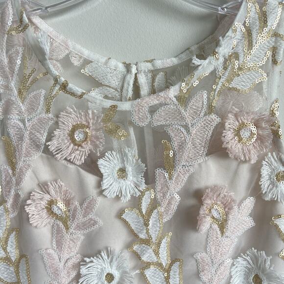 Rare Editions Lace Sequins Tulle Formal Dress Dance Bridal Flower Girl Gown 16 - Picture 3 of 15